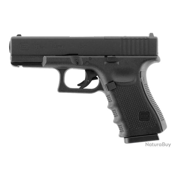 R�plique Pistolet GLOCK 19 GEN4 MOS BBS 6MM CO2 - 2,0 J BLACK
