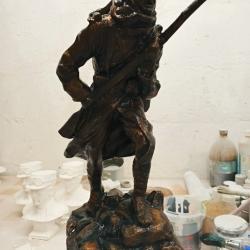 Statue de soldat poilu 1&egrave;re guerre 14/18 - 38 cm
