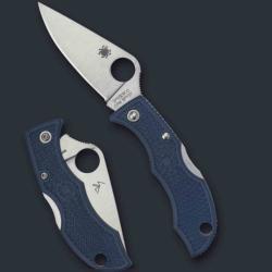 Couteau Spyderco Ladybug 3 Lame Acier CPM-SPY27 Manche FRN Cobalt Lockback Japan SCLPCBL3
