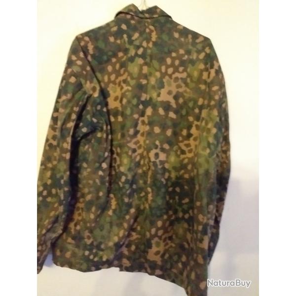 VESTE MOD 44 ALLEMAND CAMOUFFLE " PETITS POIS" belle repro annee 1970