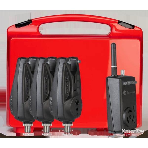 Coffret 3 Dtecteur De Touche Carpsounder Age Pro + Centrale. AGEPRO-BK-FS3