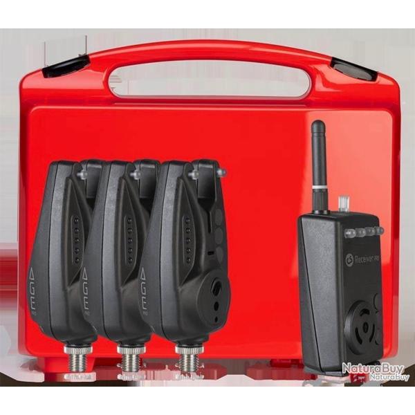 Coffret 3 D�tecteur De Touche Carpsounder Age Pro + Centrale. AGEPRO-BK-FS3