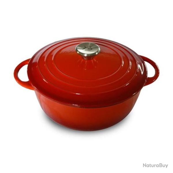 COCOTTE RONDE EN FONTE EMAILLEE 3L - BAUMALU