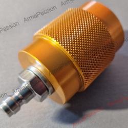 Adaptateur PCP 300 bars pour cylindre de pistolet de compétition à plomb 4.5 et compresseur