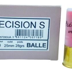 BOITE DE 10 CARTOUCHES JOCKER PRECISION S GALBO 28G CAL.12/70 BALLE