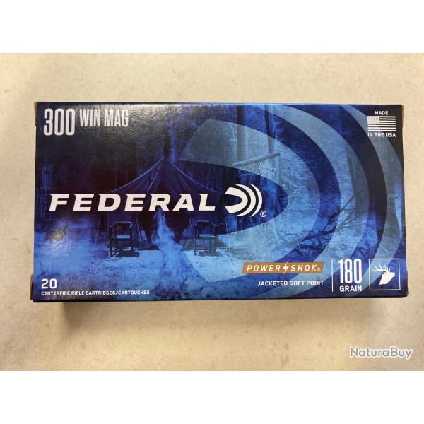 Vends munition FDRAL cal.300wmag Soft Point 180gr Power Shok