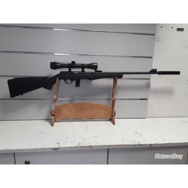 Carabine Rossi 8122 cal.22lr synthetique can.54cm + lunette 4x32 + silencieux