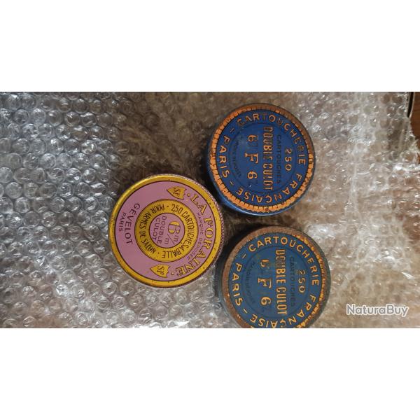 Lot de 3 boites anciennes 6mm