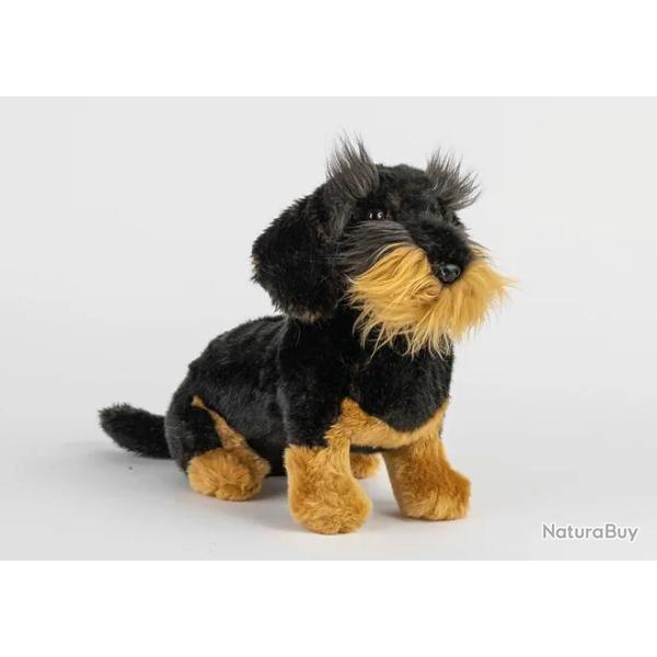 Peluche Teckel  poils durs 28 cm