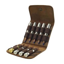 PROMOTION ! Pochette à balles Gouret Januel pour 9 balles - Cuir pleine fleur