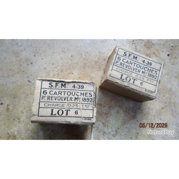 1 (un)  paquet revolver 8mm neutralises mod 92 8mm92 percute perces 8 mm dat 1939  ww2