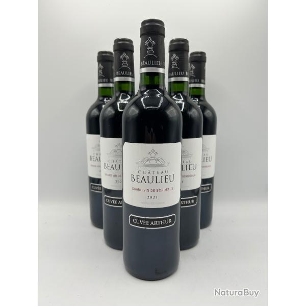 2021 Chteau Beaulieu Grand Vin de Bordeaux Rouge Cuve Arthur - 6 Bouteilles
