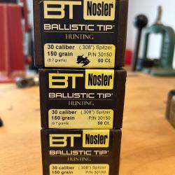 Ogives Nosler Balistic Tip 308/150gr