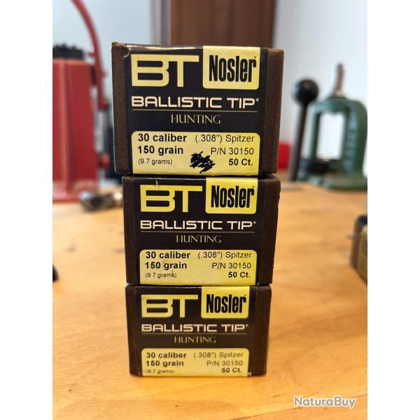 Ogives Nosler Balistic Tip 308/150gr