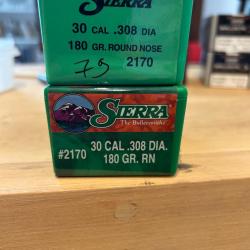 Ogives Sierra Round Nose 308/180gr