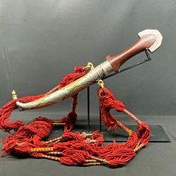 SUPERBE POIGNARD KOUMMYA DU MAROC, XIX&deg; SIECLE, 2 MARQUAGES ARABES SUR FOURREAU, AFRICAIN, MAGHREB