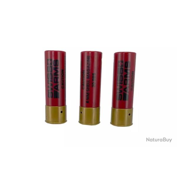 Lot de 3 cartouches 30 billes airsoft swiss arms