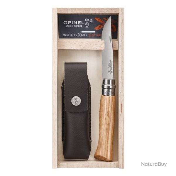 ECRIN PLUMIER OPINEL N8 OLIVIER + ETUI