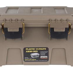 Boîte à munitions/utilitaire compacte en plastique Coloris marron