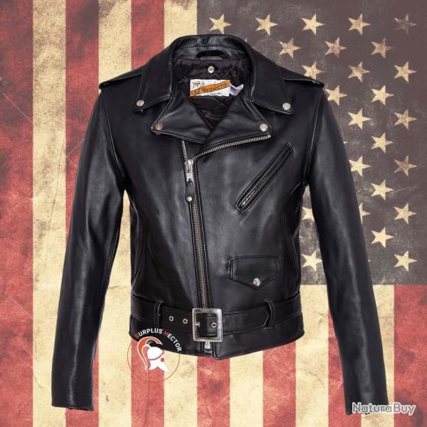 Blouson Perfecto 618 Cuir Vachette - Schott USA 44, Marron