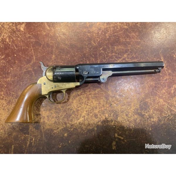 Revolver type Colt navy 1851 carcasse laiton calibre 36, PIETTA