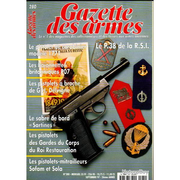 gazette des armes 280, p.38 de la rsi,part 2 j.h.bullard, pistolet polonais vis wz35 part 2 radom,