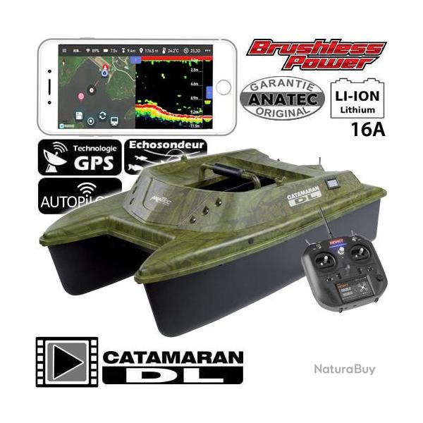 Bateau Amorceur Anatec Catamaran DL OAK Lithium 16A Brushless DE-SR07 Fishing Robot
