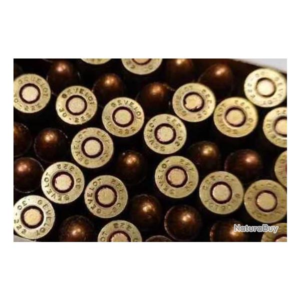 LOT DE 10 MUNITIONS CALIBRE 30.222 CARTOUCHES CARBINE USM1 Categorie C