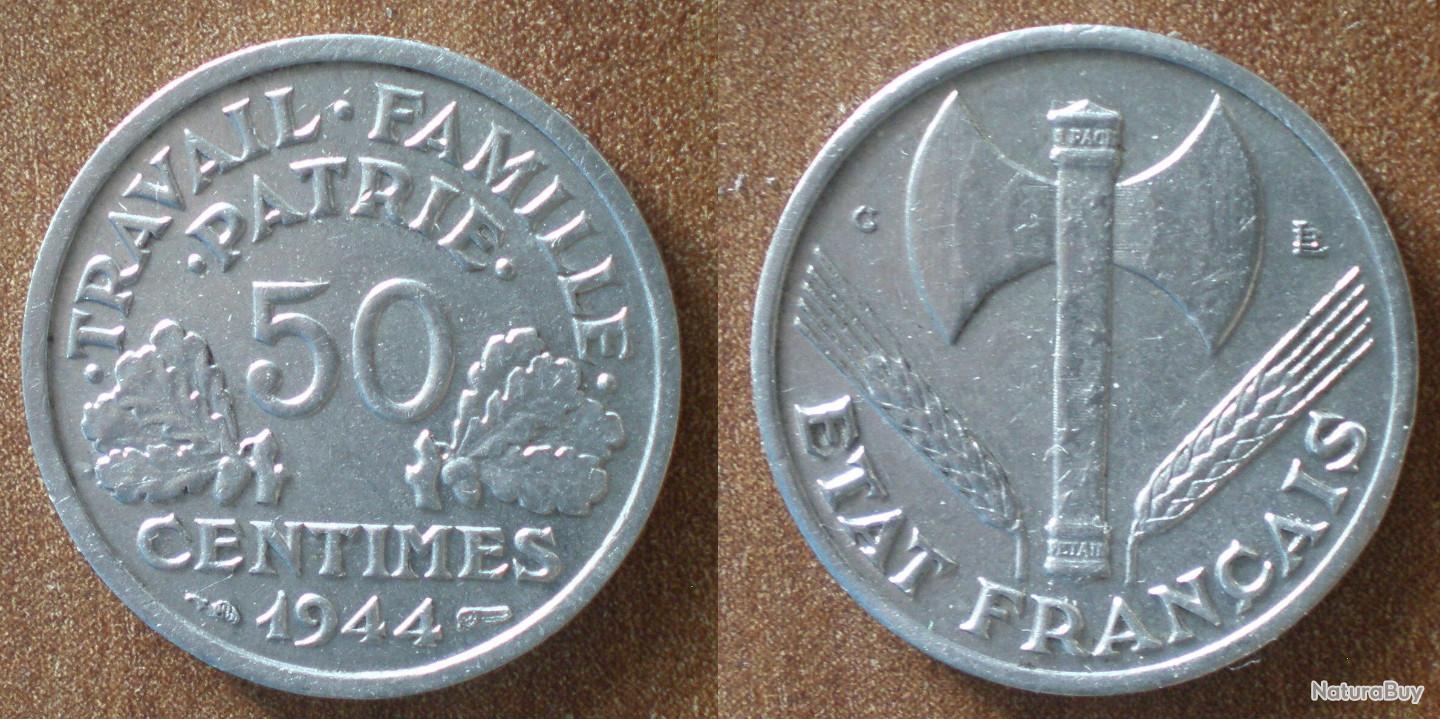 Pièce De 50 Centimes Francisque 1942 (Régime De Vichy) - Aluminium, état Superbe (SUP)