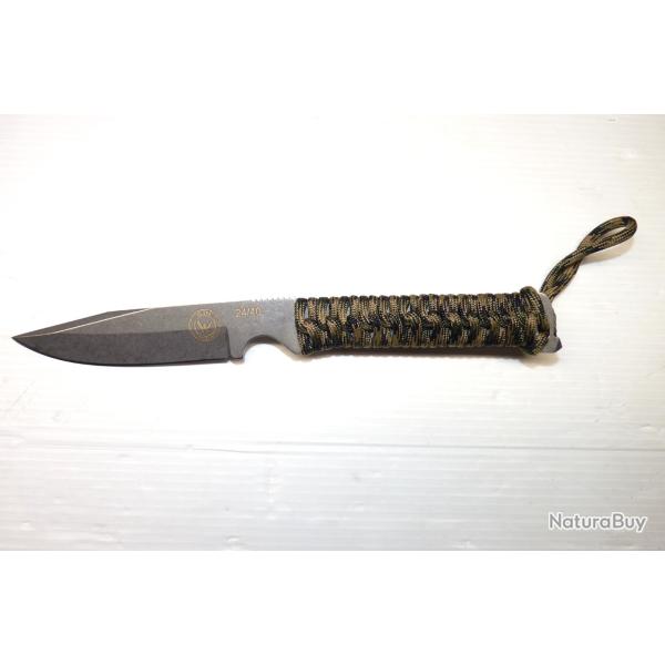 Couteau Wildsteer WILD TECH 4 Manche paracorde Lame finiton Stonewash Edition limite 20 ANS