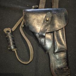 Lot cuir noir gendarmerie france.