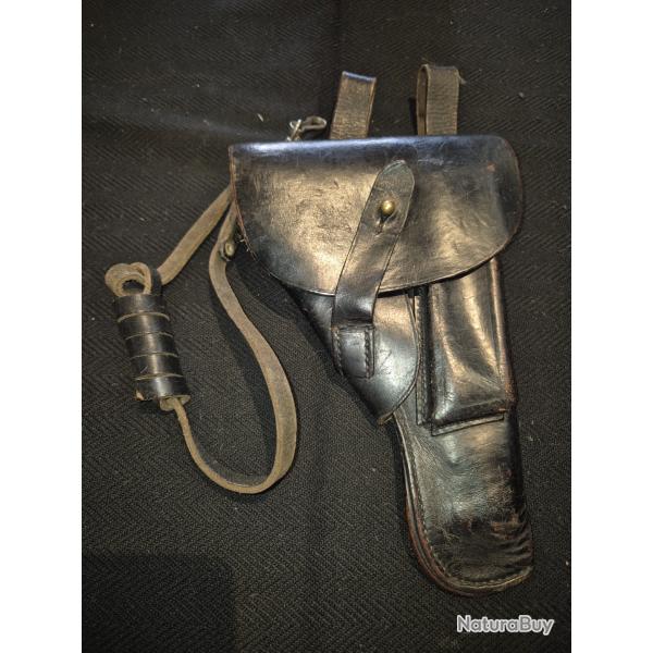 Lot cuir noir gendarmerie france.