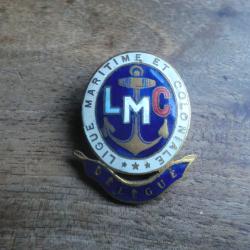 insigne &eacute;mail  ligue maritime et coloniale / ch.vallet paris