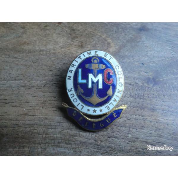 insigne �mail  ligue maritime et coloniale / ch.vallet paris