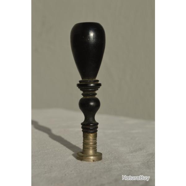 Cachet Sceau  cire ancien - bne ou bois noirci - 19me Sicle Monogramme