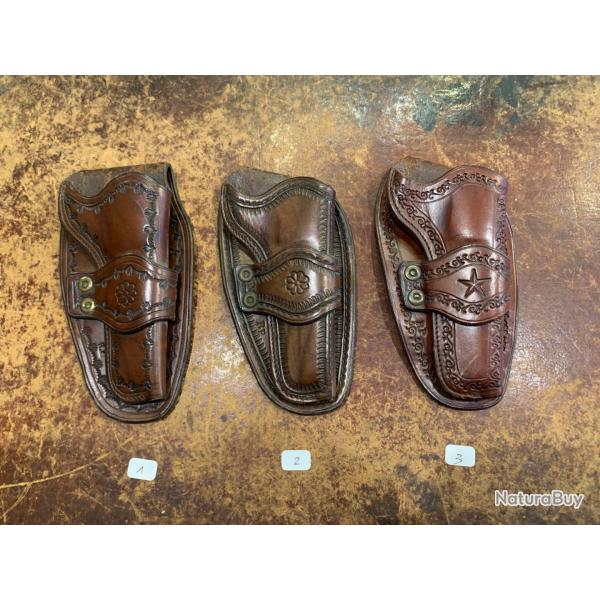 Holster en cuir repouss pour Remington Pocket 1863