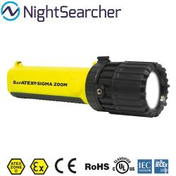 Lampe torche Nightsearcher SIGMA ZOOM 235 Lumens - 3 modes d'éclairage - ATEX Zone 0 - Zoom réglable