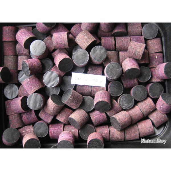 80  Bourres  feutre violet  cal  12  hauteur 16,5 mm