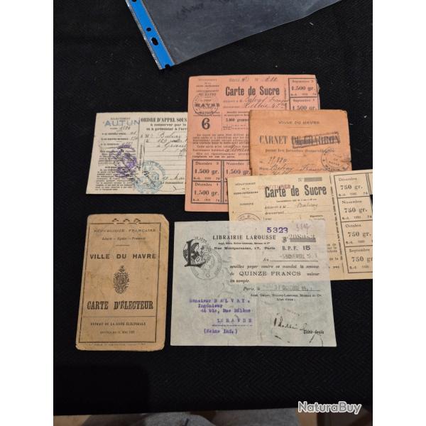 Divers papiers du Havre, 1918 a 1923