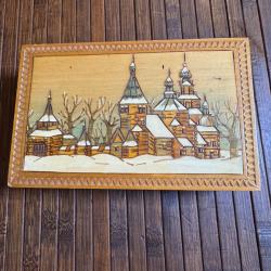 COFFRET VINTAGE EN BOIS RUSSE  SCULPTÉ PEUT SERVIR POUR FAIRE UN COFFRET D'ARME