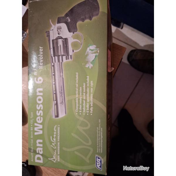 Revolver danwesson 6 pouce airsoft calibre bille 6mm a co2
