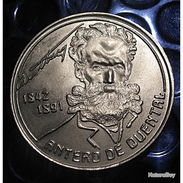 R�publique portugaise , piece de 100 esc. 1991 (Antero de Quental) superbe