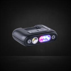 Lampe rechargeable fixation clip UT31 - &eacute;clairage blanc et rouge + strobe rouge/bleu - 220 lumens