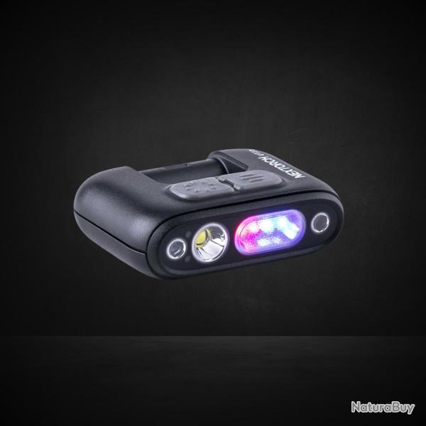Lampe rechargeable fixation clip UT31 - �clairage blanc et rouge + strobe rouge/bleu - 220 lumens