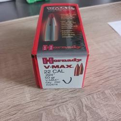 Ogives Hornady .224 VMAX  50 gr Match