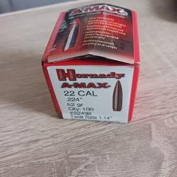 Ogives Hornady .224 AMAX  52 gr Match