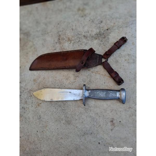 couteau chantiers de jeunesse / �tui cuir cadre des chantiers ww2