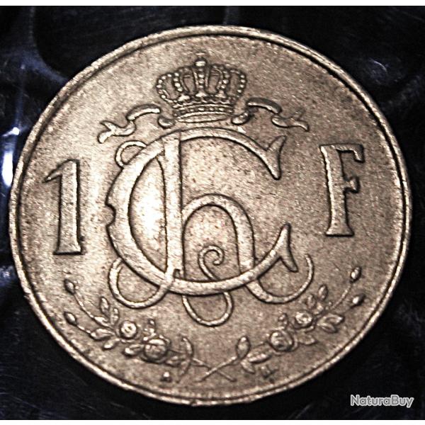 luxembourg  , piece de 1 franc de 1952 et 1962t ttb diametre 21 mm