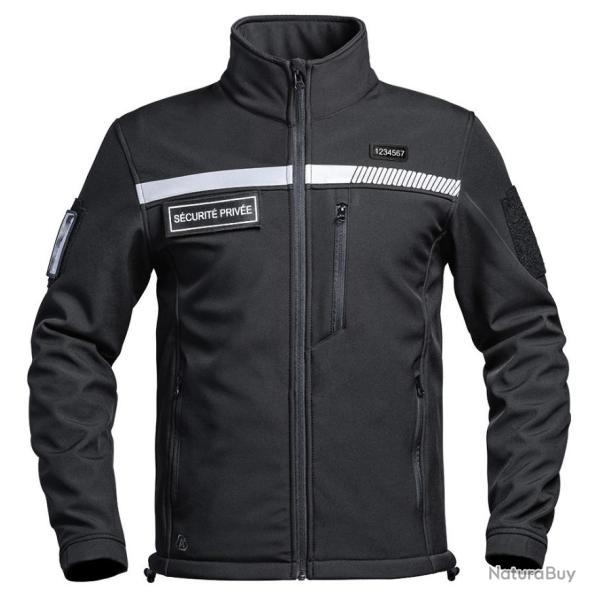 Veste Softshell S�CU ONE HV TAPE S�curit� Priv�e noir