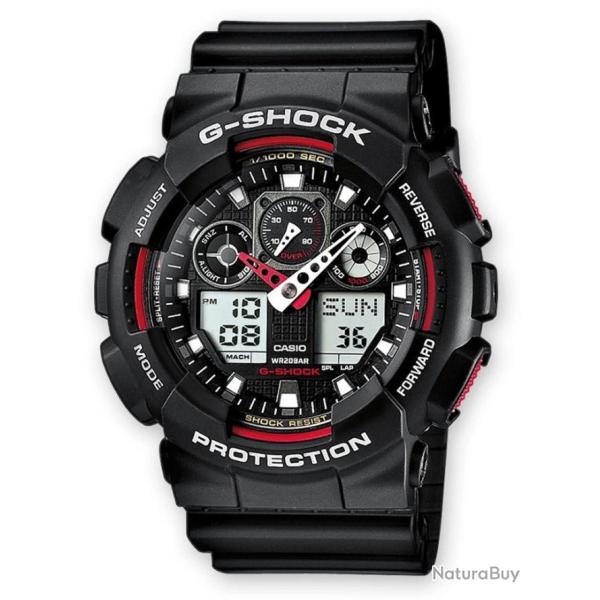 Montre G-Shock GA-100 - Noir/Rouge